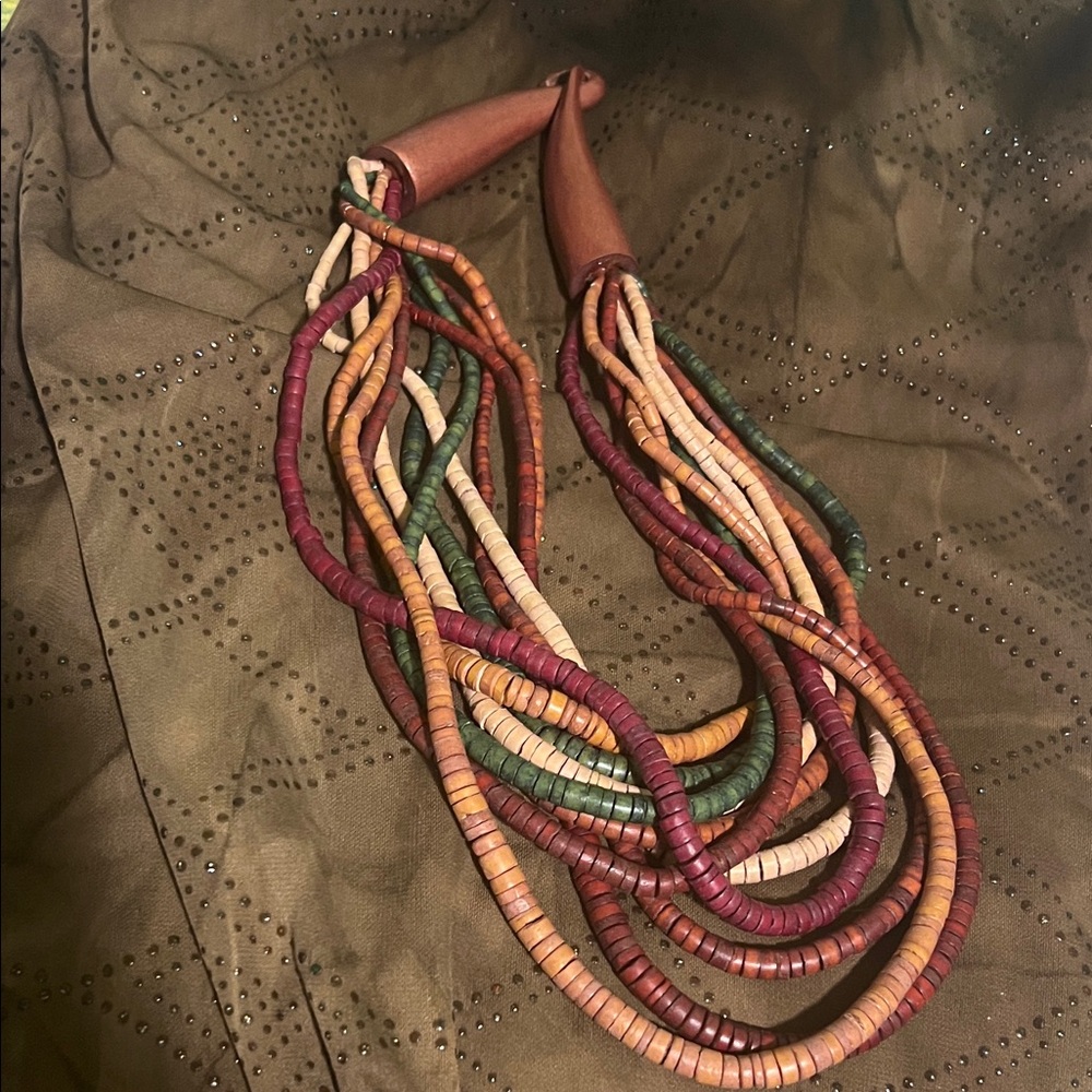 Earthy Tones Beaded Necklace